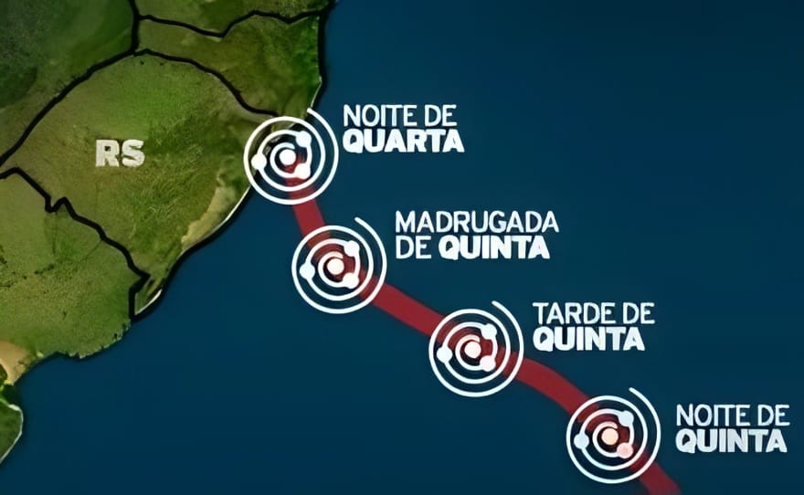 Veja Rota Prevista Do Ciclone Extratropical Em Forma O Na Costa Do Rio