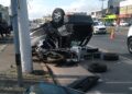 acidente entre carro e moto em Gravataí