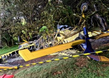 queda avião agrícola Cruz Alta