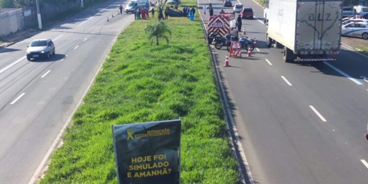 Simulado acidente em Gravataí.