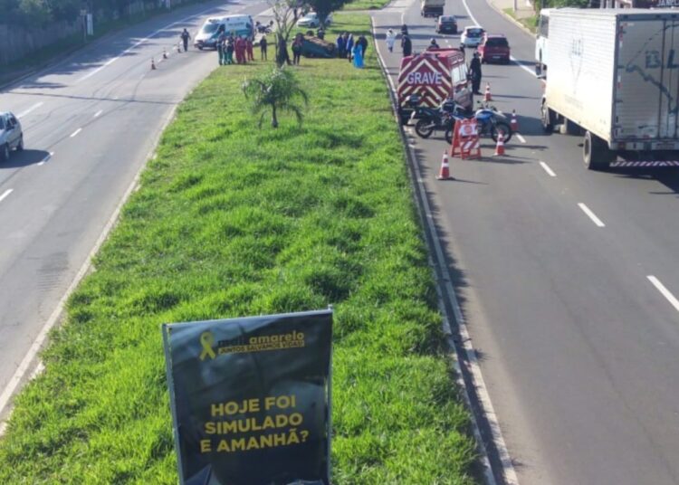 Simulado acidente em Gravataí.