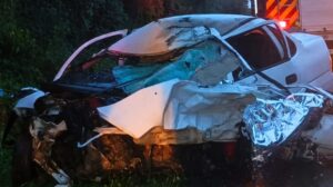 carro acidentado em Colorado