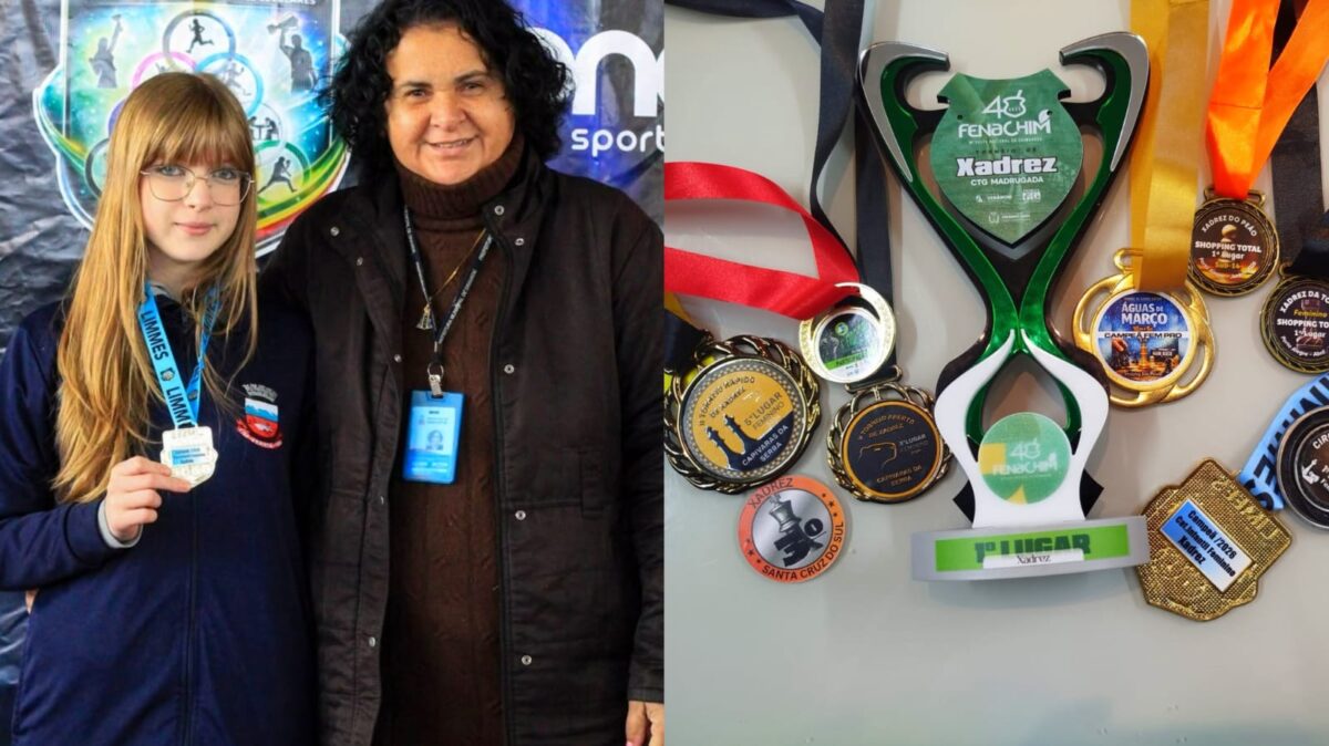 Estudante campeã de xadrez