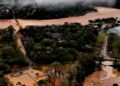 Área inundada após chuvas